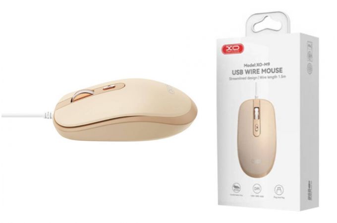 Мышь проводная XO M9 YuRun Wired Mouse pink