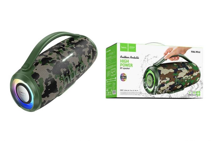 Портативная беспроводная колонка HOCO HA4 mini Surge outdoor BT speaker (зеленый камуфляж)