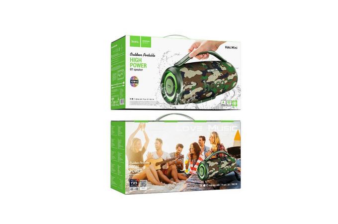 Портативная беспроводная колонка HOCO HA4 mini Surge outdoor BT speaker (зеленый камуфляж)
