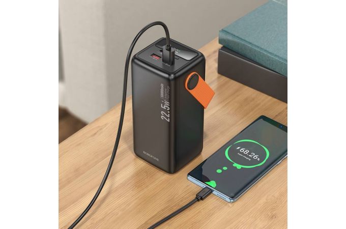 Универсальный дополнительный аккумулятор Power Bank BOROFONE BJ66A Magnifico 22.5W+PD20W fully compatible (50000mAh) (черный)