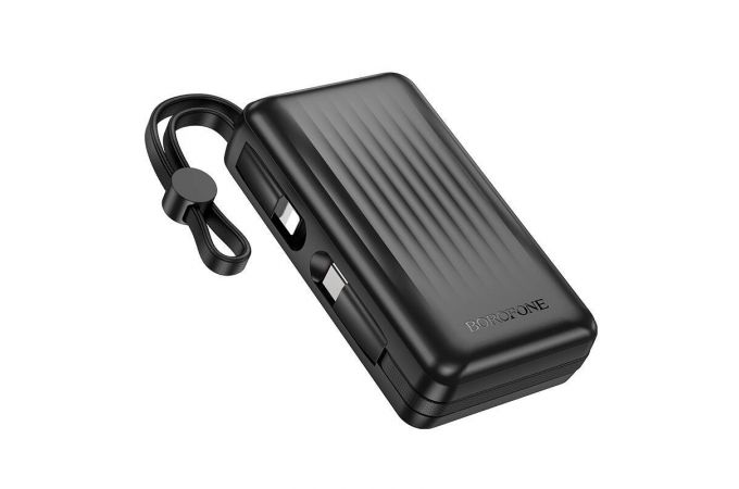 Универсальный дополнительный аккумулятор Power Bank BOROFONE BJ70 Source dual PD20W power bank with cable (10000mAh) (черный)