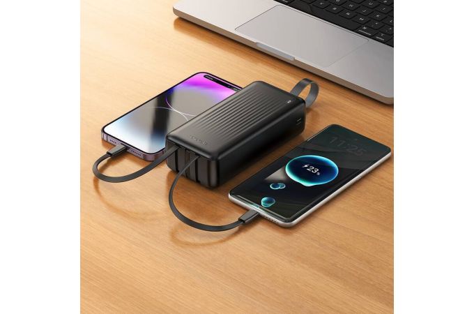 Универсальный дополнительный аккумулятор Power Bank BOROFONE BJ79B Clever with 3 cables (30000mAh) (черный)