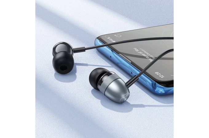 Наушники вакуумные проводные BOROFONE BM95 Excepcional разъем Type-C (серый металл)