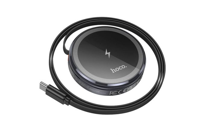 Беспроводное зарядное устройство CQ18 Flash (magnetic+iWatch) with retractable cable (серый металл)