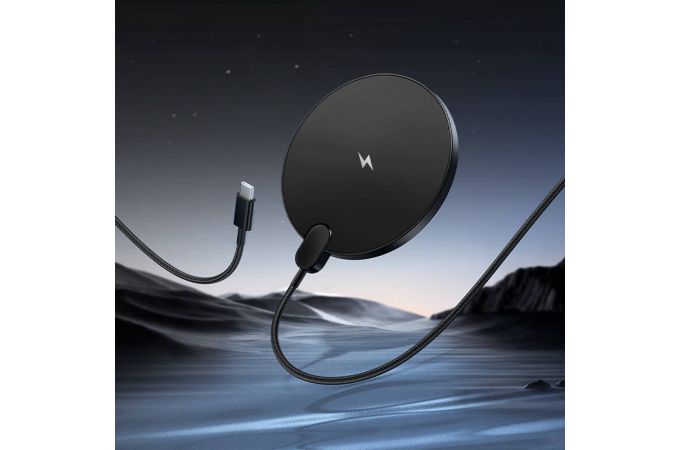 Беспроводное зарядное устройство НОСО CW62 Peak with digital display and cable (черный)