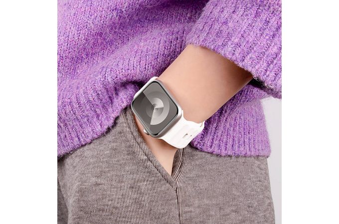 Ремешок для Apple Watch HOCO WA27 Flexible series stepped pattern solid color silicone strap (42/44/45/49 мм) темно-синий