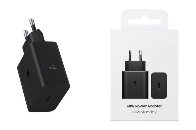 Сетевое зарядное устройство USB-C Samsung PD Adapter 60W (orig.) EP-T6010NBEGGB (черный)