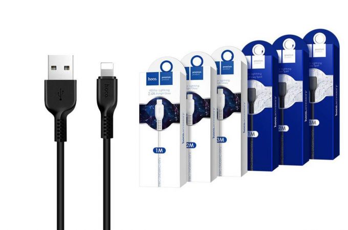 Кабель USB - Lightning HOCO X20, 2,4A (черный) 3м