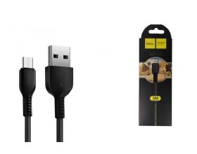 Кабель USB - MicroUSB HOCO X20 2,4A (черный) 3м