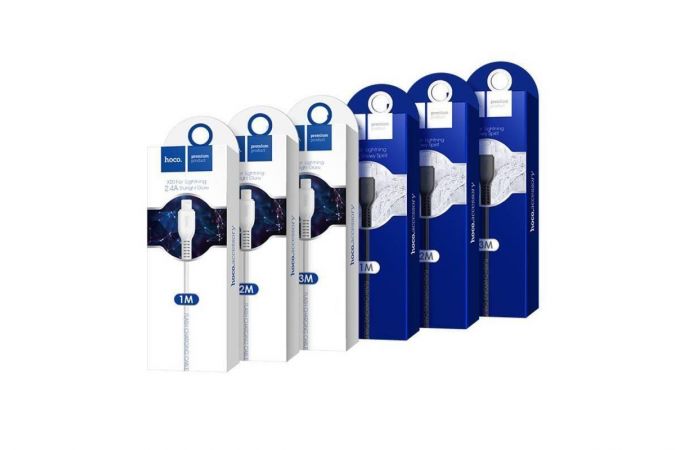 Кабель USB - MicroUSB HOCO X20 2,4A (черный) 3м