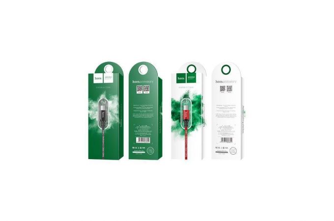 Кабель USB - MicroUSB HOCO X14 2,4A (черный) 1м (в оплетке)