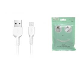 Кабель USB - MicroUSB HOCO X13 2,4A (белый) 1м