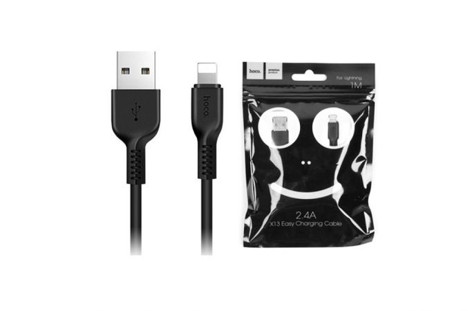 Кабель USB - Lightning HOCO X13, 2,4A (черный) 1м