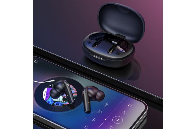 Наушники вакуумные беспроводные HOCO ES54 GorgeousTWS wiereless headset Bluetooth (черный)