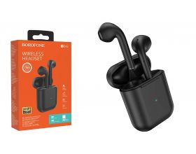 Наушники вакуумные беспроводные BOROFONE BE42 Feliz TWS wireless earphonesl Bluetooth (черный)