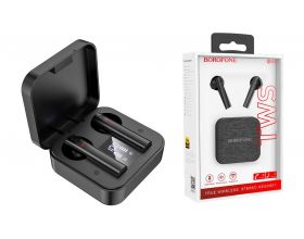 Наушники вакуумные беспроводные BOROFONE BE40 Triumph TWS wireless earphonesl Bluetooth (черный)