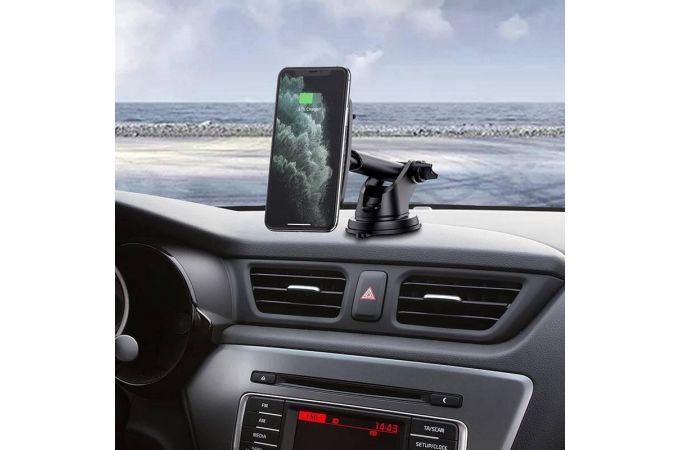 Держатель автомобильный для телефона BOROFONE BH35 magnetic wireless charging на панель черный