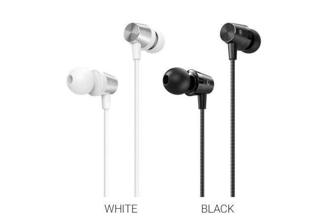 Наушники вакуумные проводные HOCO M79 Cresta universal earphones (белый)