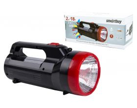 Фонарь-прожектор Smartbuy 2 в 1 аккумуляторный 2W+18 LED, черный (SBF-100-K)