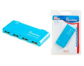 Разветвитель USB HUB 2.0 Хаб Smartbuy 6110, 4 порта, черный (SBHA-6110-K)