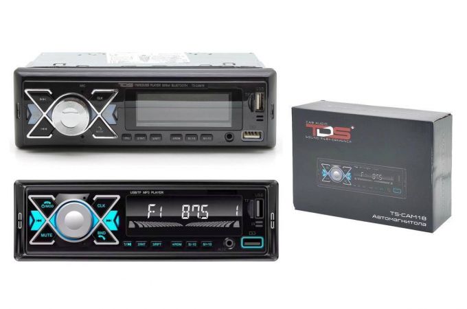 Автомагнитола TDS TS-CAM18 (радио,USB,bluetooth)