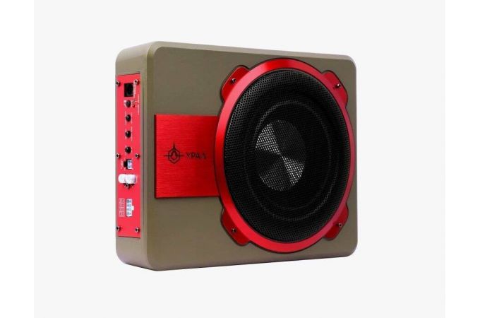 Сабвуфер Ural ПМН-2  Черная Вдова 8"(20см),Активный под сиденье, 200Вт,31 х 240 x7,5