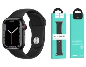 Ремешок для Apple Watch HOCO WA01 Классический спортивный силиконовый ремешок  Flexible series (38-41 мм, черный)
