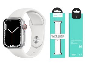 Ремешок для Apple Watch HOCO WA01 Классический спортивный силиконовый ремешок Flexible series (42-49 мм, белый)