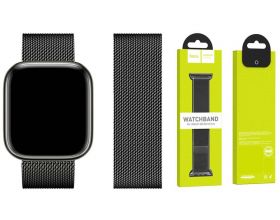 Ремешок для Apple Watch HOCO WA03 Simple beauty series milanese steel strap (42-49 мм, black)