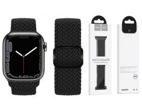 Ремешок для Apple Watch HOCO WA05 Jane Eyre series sliding buckle ultra-thin nylon strap (38-41 мм, black)