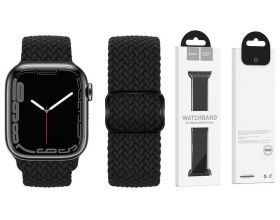 Ремешок для Apple Watch HOCO WA05 Jane Eyre series sliding buckle ultra-thin nylon strap (42-49 мм, black)
