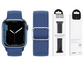 Ремешок для Apple Watch HOCO WA05 Jane Eyre series sliding buckle ultra-thin nylon strap (42-49 мм, cold sea blue)