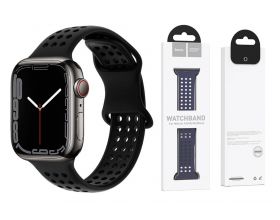 Ремешок для Apple Watch HOCO WA08 Flexible series honeycomb silicone strap (38-41 мм, black)