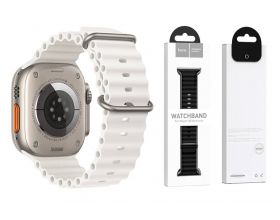 Ремешок для Apple Watch HOCO WA12 Original series marine double buckle silicone strap (38-41 мм, white)