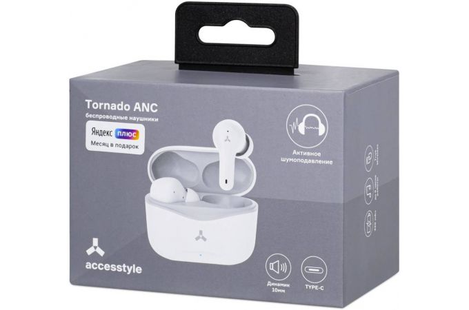 Bluetooth наушники Accesstyle Tornado ANC, белые