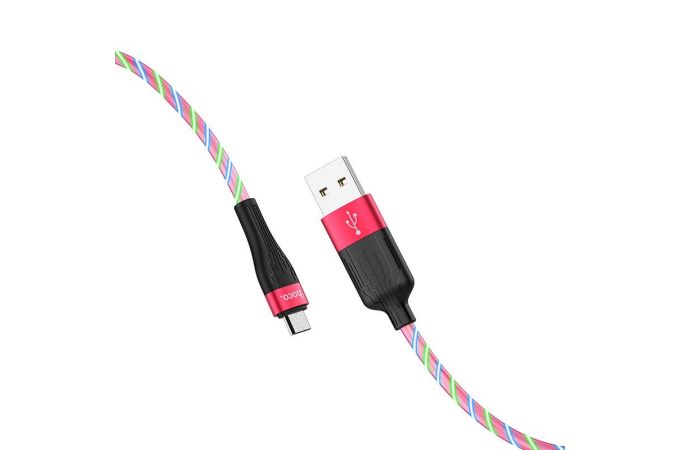 Кабель USB Lightning HOCO U85 2.4A LED Красный 1м