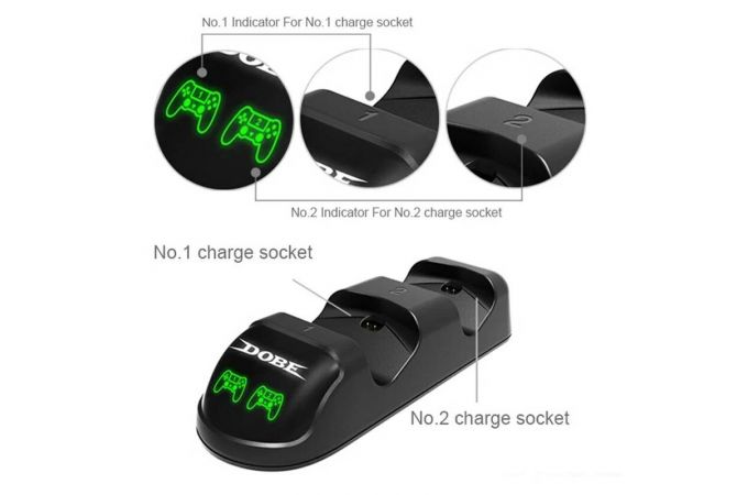 Зарядная станция DOBE PS4 / PS4 Slim / PS4 PRO TP4-1877 черный