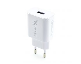 Сетевое зарядное устройство USB AXTEL (QC 2.0) 3000mAh (белый)