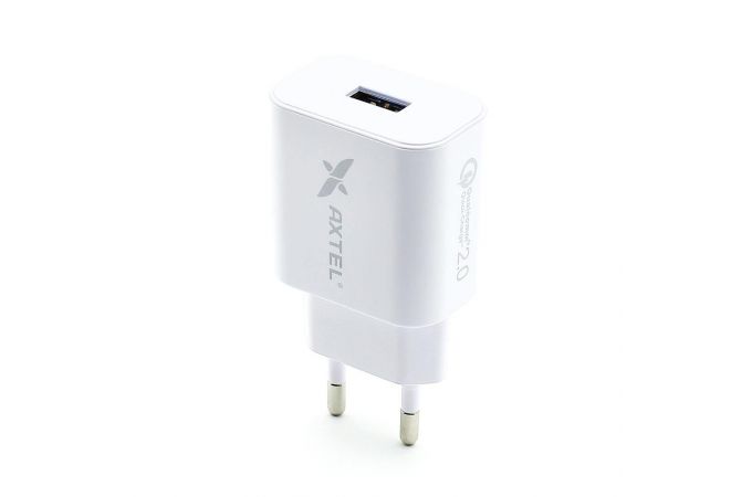 Сетевое зарядное устройство USB AXTEL (QC 2.0) 3000mAh (белый)