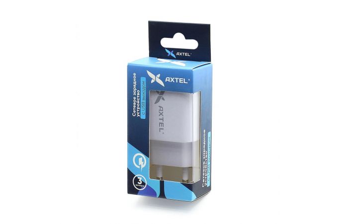 Сетевое зарядное устройство USB AXTEL (QC 2.0) 3000mAh (белый)
