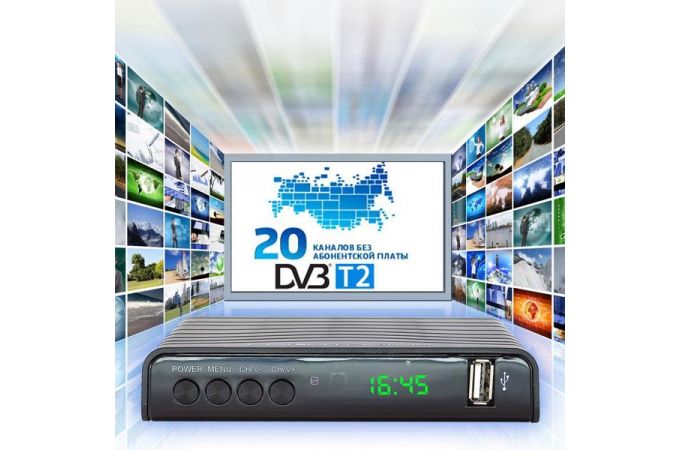 ТВ ресивер DVB-T2/C Орбита OT-DVB04 (Wi-Fi)