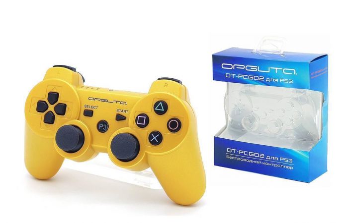 Геймпад беспроводной для Sony PlayStation 3 Орбита OT-PCG02 (Золотой, Bluetooth)