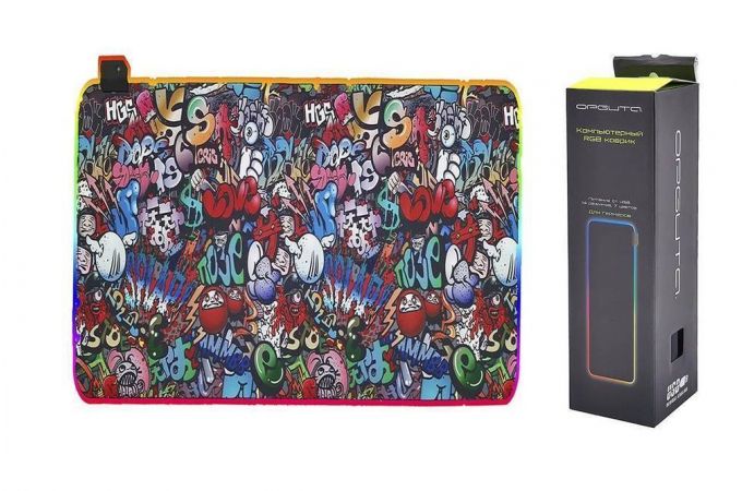 Коврик для мышки Орбита OT-PCM55 RGB (Граффити, 25*35см)