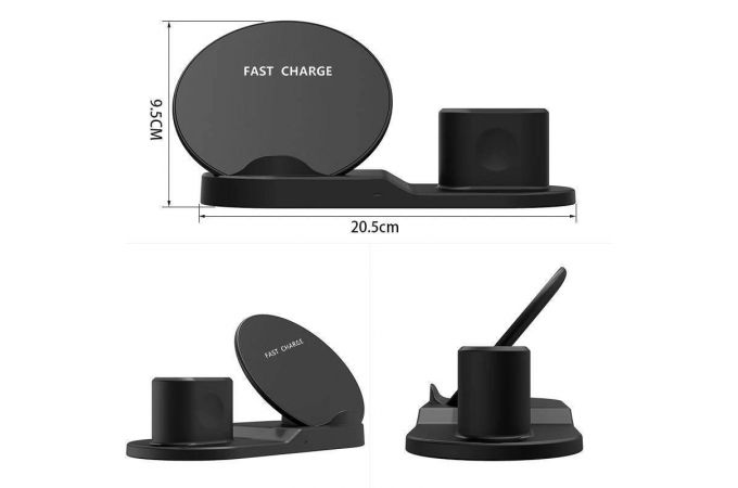 Беспроводное зарядное устройство 2 в 1 Орбита WS-19 (CAA07, 10W) (черный)