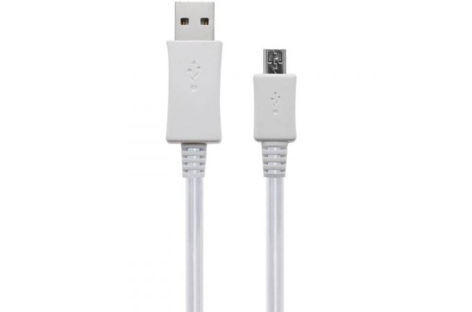 Кабель USB - MicroUSB Орбита TS-3032 кабель USB 1A (белый) 80см (светящийся)