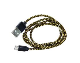 Кабель USB - MicroUSB Орбита OT-SMM37 2A (черно-желтый) 1м