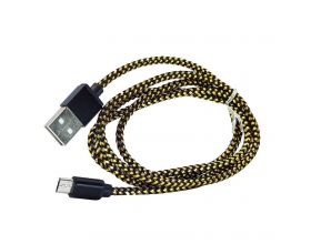 Кабель USB - MicroUSB Орбита OT-SMM37 2A (черно-желтый) 1м