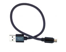 Кабель USB - MicroUSB Орбита KM-32, 2A (черный) 0,3м