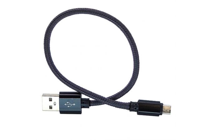 Кабель USB - MicroUSB Орбита KM-32, 2A (черный) 0,3м