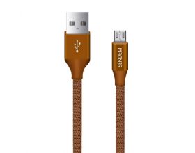 Кабель USB - MicroUSB SENDEM M12, 2.4A (коричневый) 2м